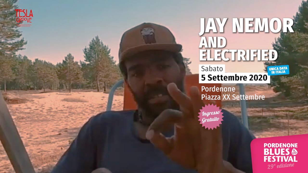 Jay Nemor saluta il Pordenone Blues Festival
