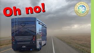 Weather is scary in an RV  Why I HAD to pull over