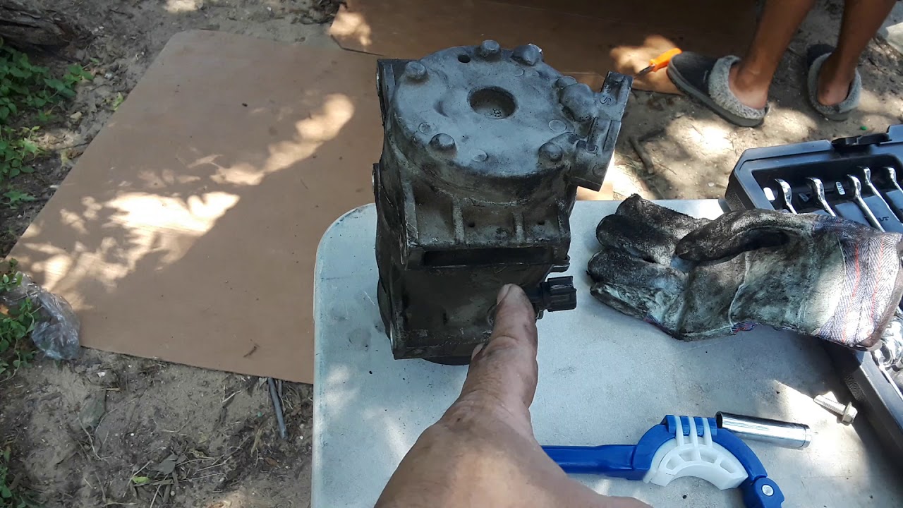 2008 Nissan Titan AC Compressor R&R - YouTube