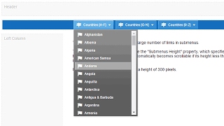 Drop-Down Menu: scrollable submenus