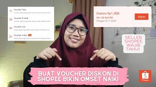 CARA MEMBUAT VOUCHER TOKO DI SHOPEE | Tutorial Buat Voucher Diskon Shopee Biar Laris