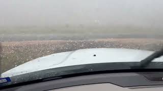 Intense Hail Storm In Texas Breaks Away Truck's Windshield Wiper - 1500531