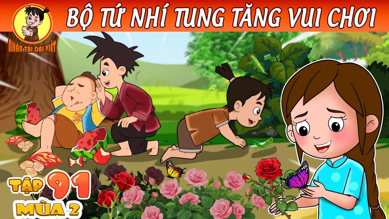 Bộ Tứ Nhí Tung Tăng Vui Chơi | Nhân Tài Đại Việt - Phim hoạt hình  | Trạng Nhí | Hoạt Hình Dân Gian