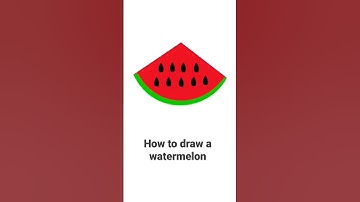 How to draw a watermelon || Speed art on Inkscape.