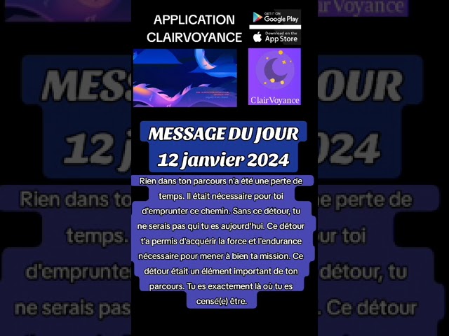 Message du jour avec l'application ClairVoyance sur android et IOS.