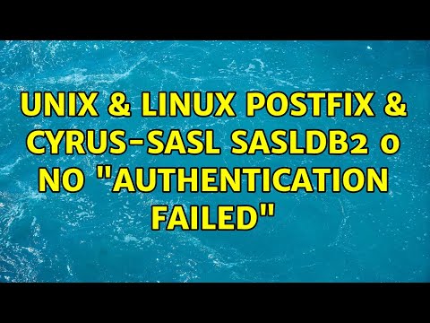 Unix & Linux: postfix & cyrus-SASL SASLDB2 0: NO 