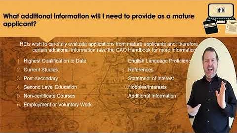 CAO video - mature applicants ISL interpreted