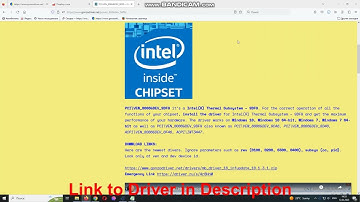 PCI\VEN_8086&DEV_9DF9 Drivers // Intel(R) Thermal Subsystem – 9DF9 driver download and install