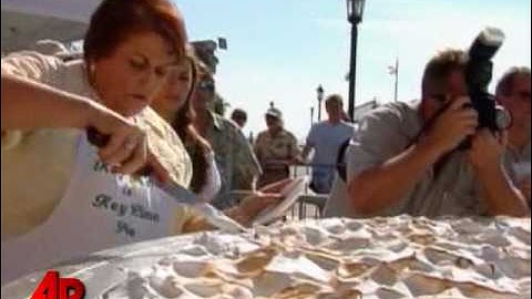 Raw Video: Giant Key Lime Pie in Key West