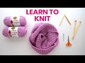 How to Knit a Scarf - no experience needed!