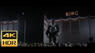 King Kong (1976) - Kong breaks free from Petrox Cage (4K)