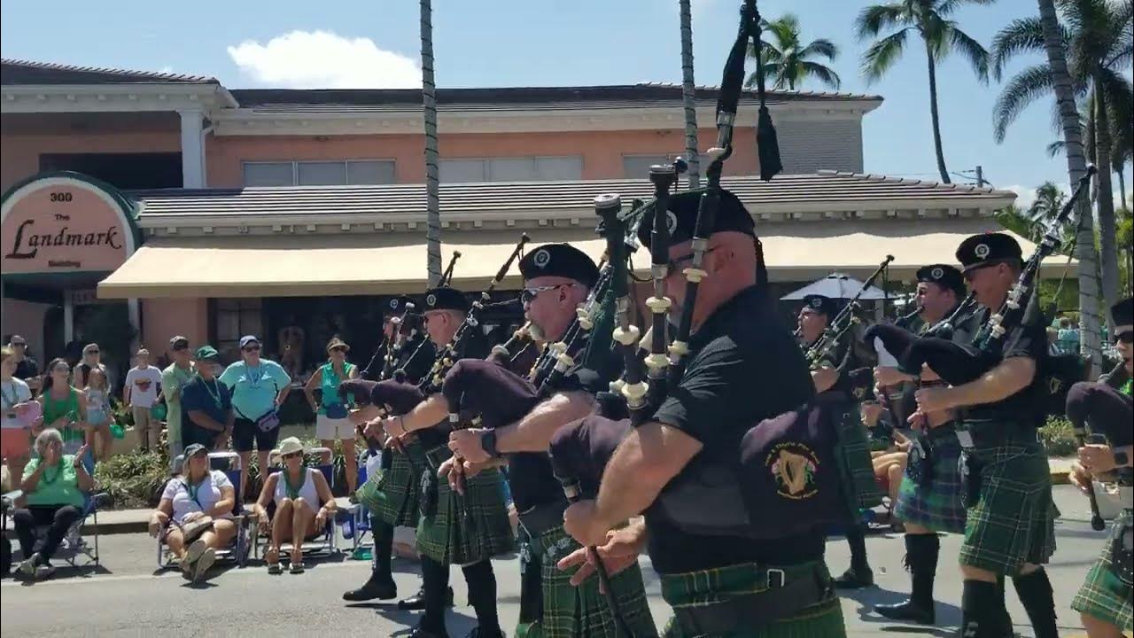 St Paddy's Day Parade Bagpipe Marching Band Naples, FL 03/11/23