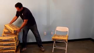 Plastic Folding Chair Weight Demonstration