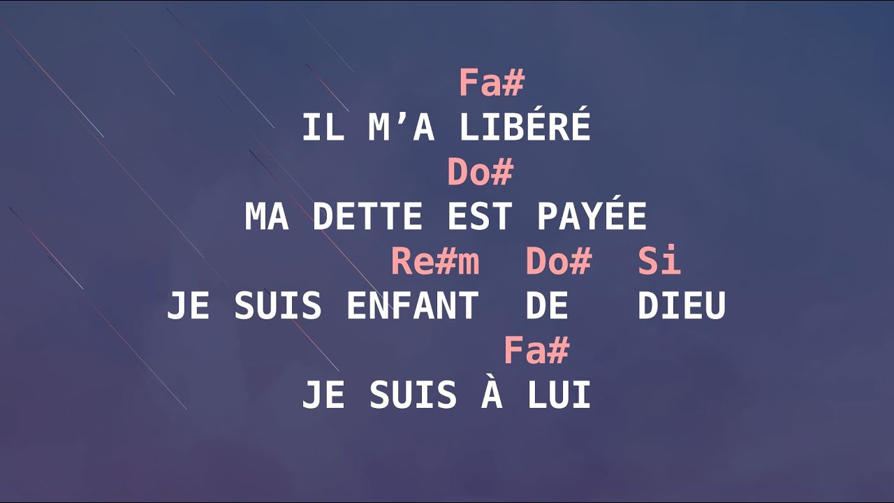 En Toi je sais qui je suis paroles accords - YouTube