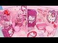 DIY miniature Dollhouse~ Hello Kitty Bathroom & Bedroom~ 미니어쳐  헬로 키티 인형집 만들기