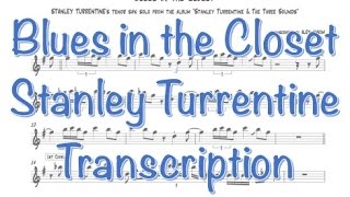 Blues in the Closet - Stanley Turrentine [Transcription ] chords