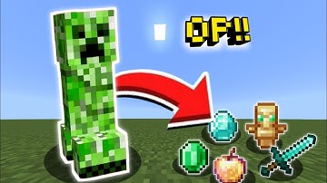 MINECRAFT BUT HOSTILE MOBS DROPS  OP ITEMS!!!