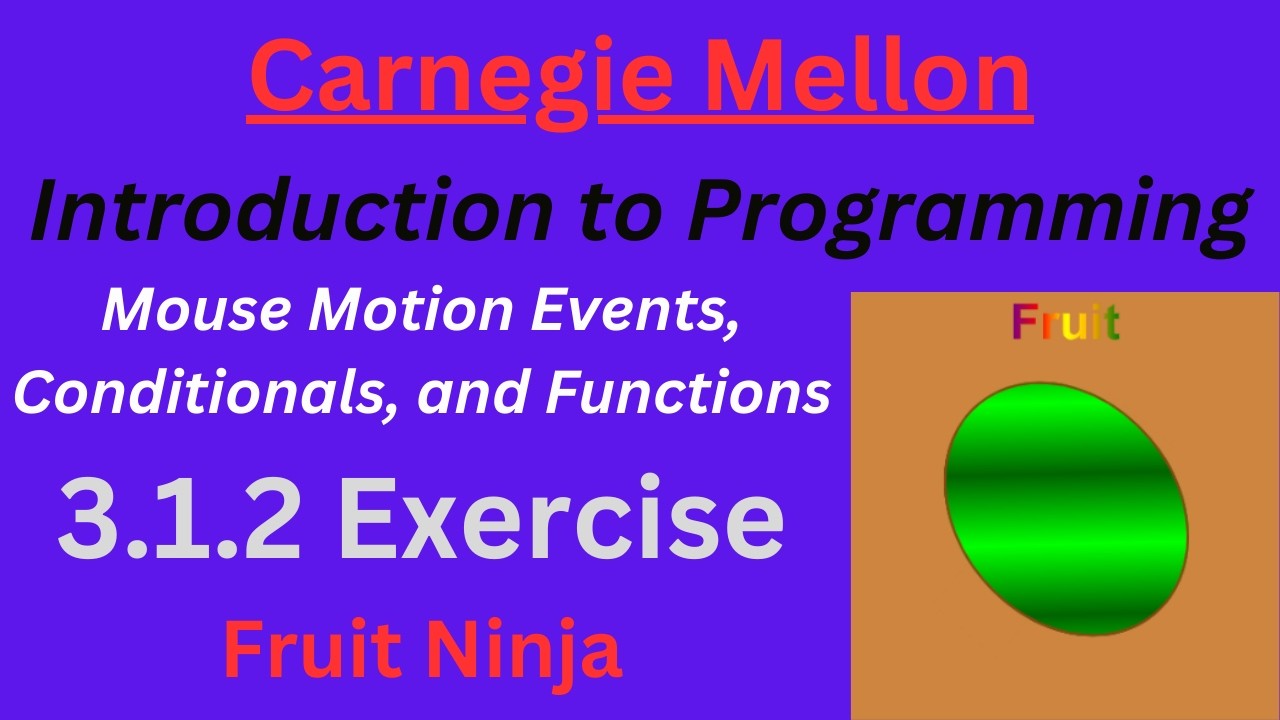 CM Intro to Programming  Unit 3 Lesson 1 Exercise: Fruit Ninja