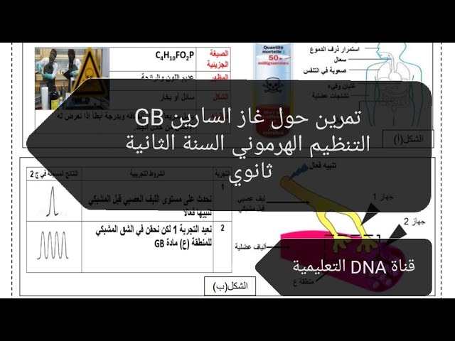 تمرين حول غاز السارين التنظيم العصبي للسنة الثانية ثانوي علوم تجريبية