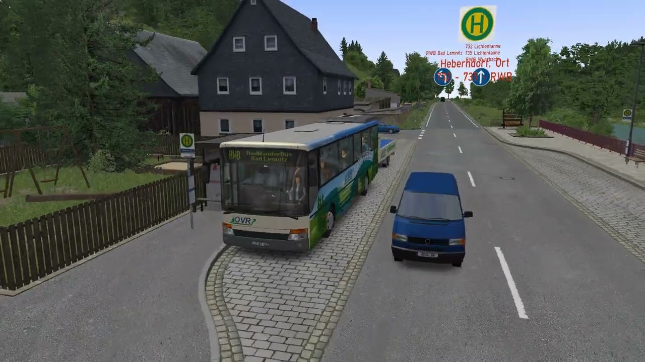 OMSI 2: Thüringer Wald. Line 750 RWB Wurzbach Markt-Bad Lemnitz Burgbrunnen. Part 2/2.