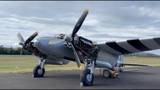 ExRNZAF de Havilland Mosquito NZ2308 First Engine Run in New Zealand