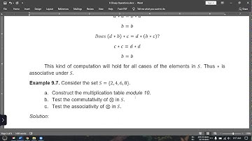 Binary Operations using Tables