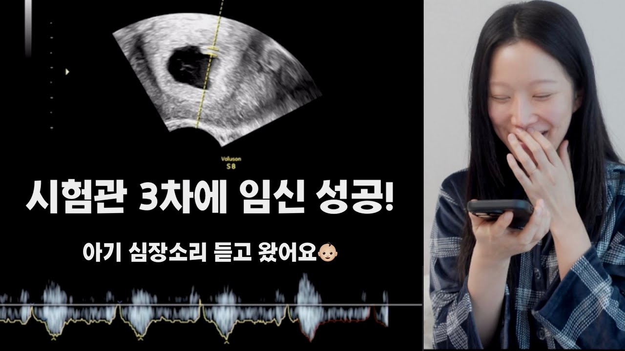 시험관 3차에 드디어 임신 성공!❤️ 아기 심장소리 듣고왔어요👶🏻🫶🏻 (시험관 2차는 화학전 유산으로 종결)