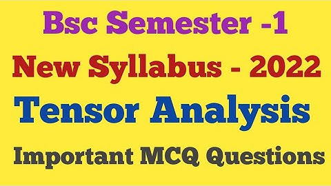 🔴 Tensor Analysis Important MCQ Questions! #tensoranalysis #tensormcq