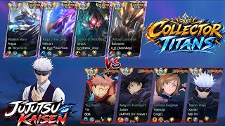 COLLECTOR TITANS SQUAD VS JUJUTSU KAISEN SQUAD (who will win?) 5v5 - Mobile legends