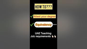 How to get Equivalency of your certificate in UAE #shorts