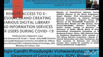 Remote Access to e-resources and information services for users during COVID-19