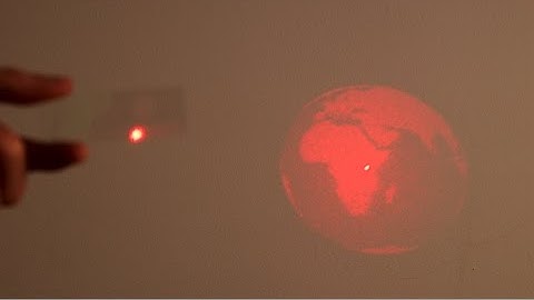 Shining a laser through this piece of plastic creates holograms