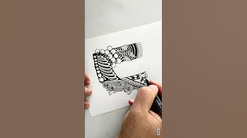 very easy zentangle art | tangle and doodles | #shorts
