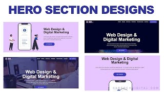 Five Website Hero Section Ideas you can easily design using Elementor. Use this in your website
