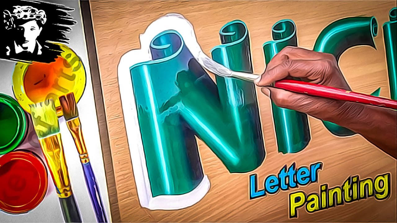 3D Painting Nice Design Letter Writing Paper Folding Color Shading ...