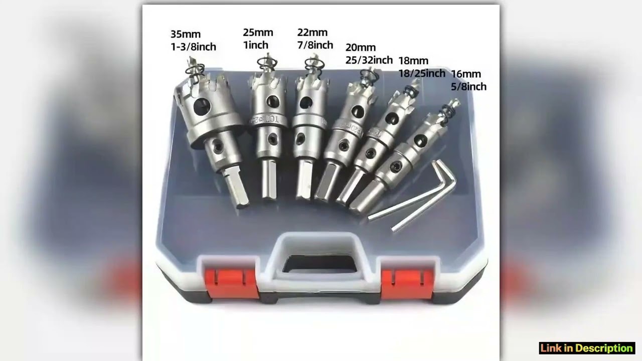 8pcs 1635mm Drilling Crown For Stainless Steel TCT Hole Saw Set Tungsten Carbide Tipped Drill Bits