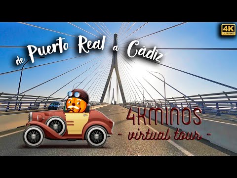 Ruta en coche: Puerto Real a Cádiz - 4K (Ultra HD) Driving Virtual Tour Spain 2021