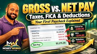 Gross vs. Net Pay Explained: Taxes, FICA & Deductions on Your First Paycheck