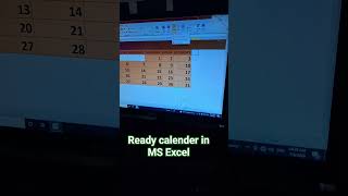#excel #tricks #ready calender in MS Excel #computer single click ready calender #regular