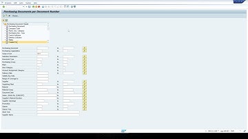 How to find Purchase Order number in SAP