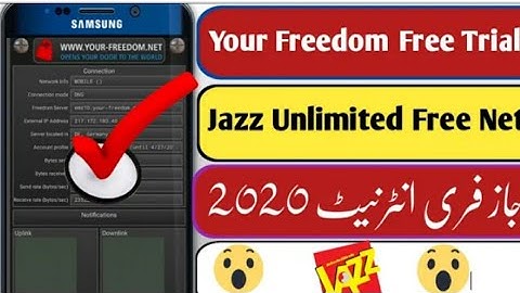 Your Freedom Vpn Free Trial Jazz Unlimited Net 2020//Technical Boy Pk