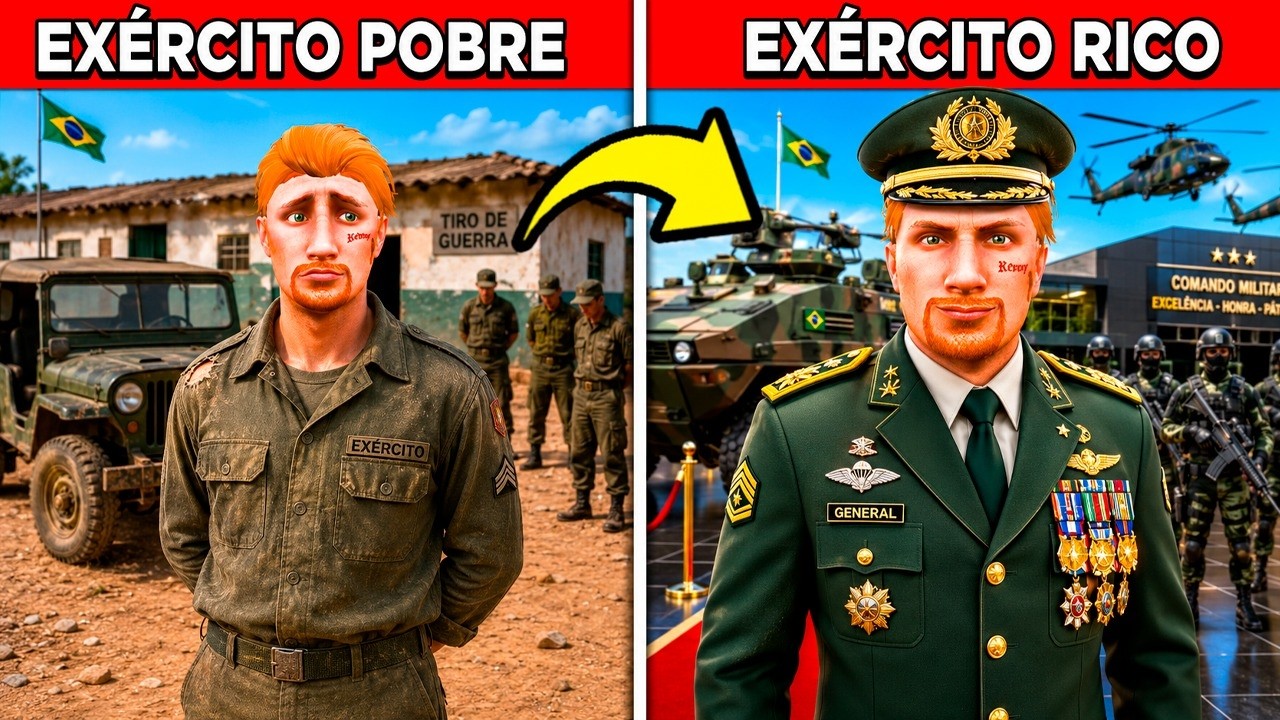 Jogando COMO um SOLDADO do EXÉRCITO POBRE ATÉ RCO! (GTA 5 RP)
