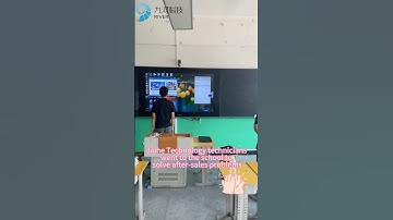 Jiuhe Technology technicians went to the school to solve after-sales problems #smartboard