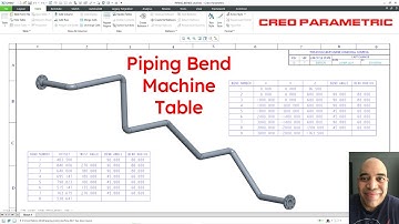 Creo Parametric - Piping Drawings - Bend Machine Table