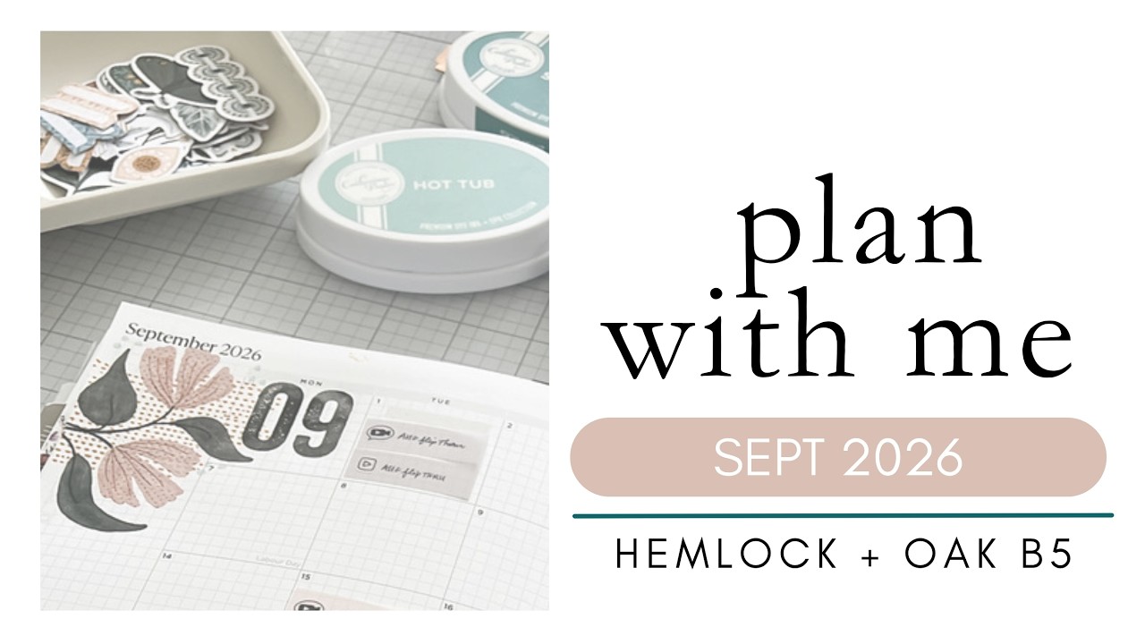 sept plan with me | hemlock and oak B5 minimalist | cocoa daisy marigold and honey