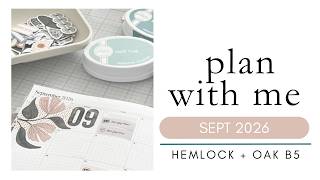 sept plan with me | hemlock and oak B5 minimalist | cocoa daisy marigold and honey