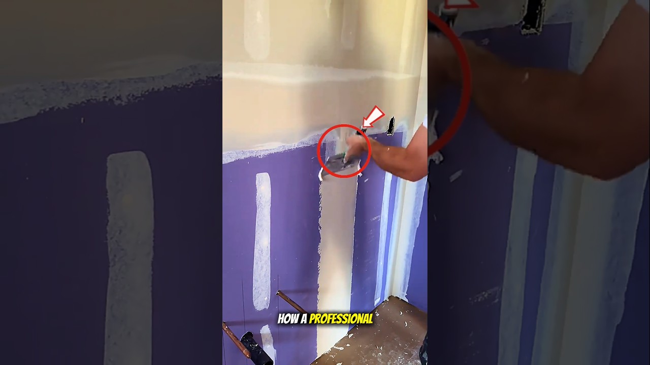 Perfect Drywall Finish Using a Professional Joint Knife | Satisfying Wall Repair