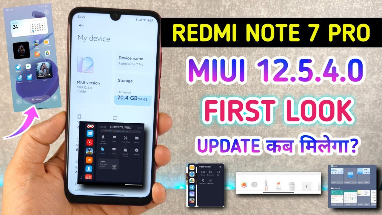 Redmi Note 7 Pro New Update Miui 12.5.4.0 First Look | Redmi Note 7 Pro ...