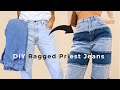 DIY Ragged Priest Infringement Jeans | Old Jeans Upcycle