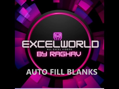 Auto fill Blanks in Excel Sheet